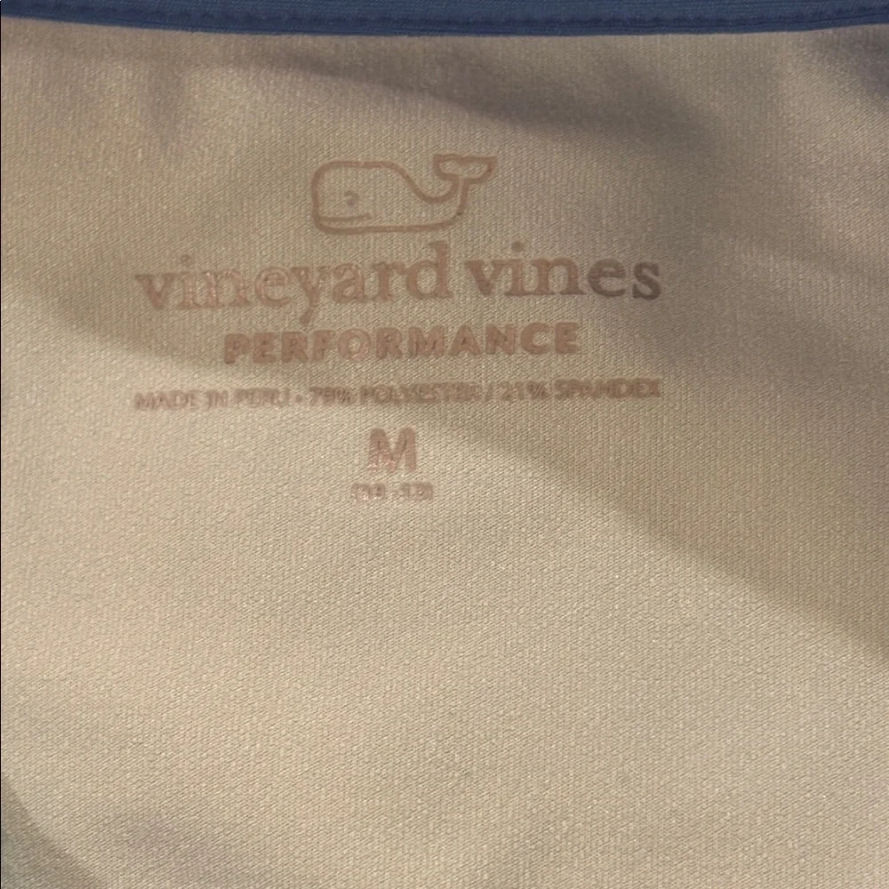 Vineyard Vines Blue Performance 1/2 zip Size M (10/12) - Picture 3 of 4